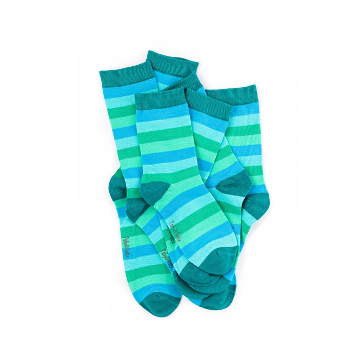 Sustainable Soft Top - Bamboo Ocean Stripe Seamless Sock - RRP €8-€9.50