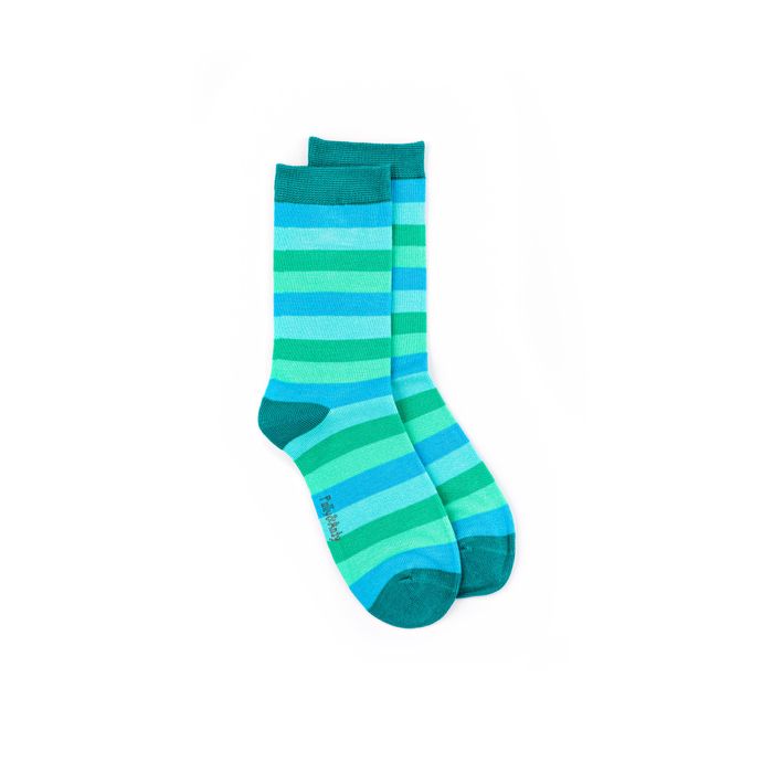 Sustainable Soft Top - Bamboo Ocean Stripe Seamless Sock - RRP €8-€9.50
