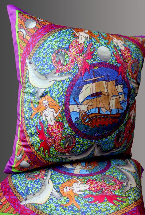 Selkies & Mermaids Soft Velvet Cushion Cover