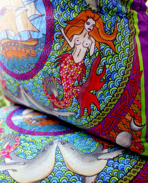 Selkies & Mermaids Soft Velvet Cushion Cover
