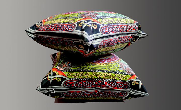 Celtic Wolf Soft Velvet Cushion