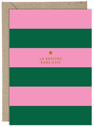 Lá Breithe Sona Duit Stripe