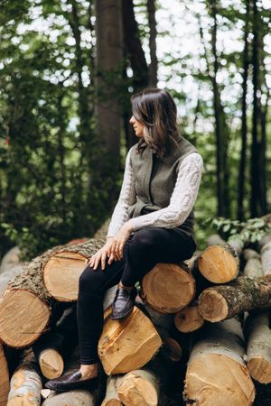 The Constance Tweed Jacket With Cable Knit Sleeves 