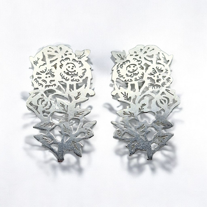 Sterling Silver Paper Cutting Rose Collection