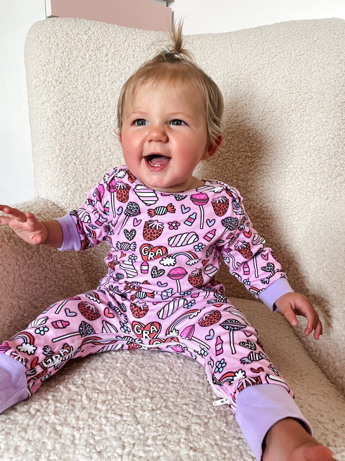 Grá Baby Zip Onesie 