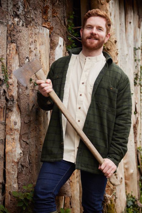 Flannel Fleece Lined Shirt - Forest Green Black Check (LV15)