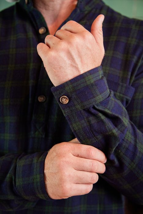 Flannel Nightshirt - Green Tartan Blackwatch (LV6)