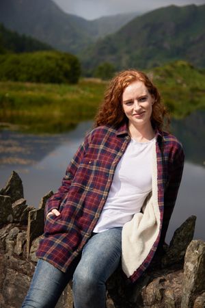 Fleece-Lined Flannel Shirt - Maroon Navy Check (LV10)