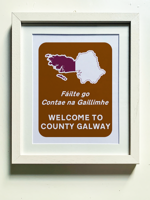 Welcome Irish Road Sign - Irish counties