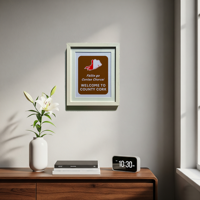 Welcome Irish Road Sign - Irish counties