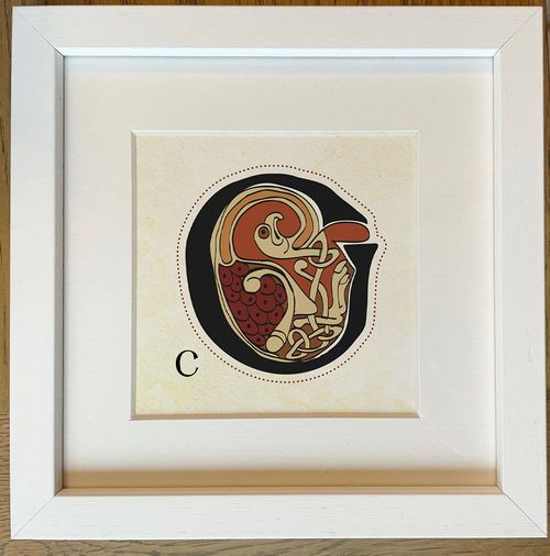 Alphabet Letter Prints inspired by the Book of Kells