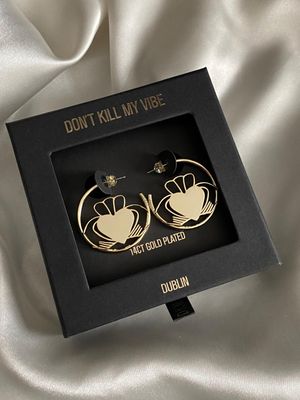 Heart Strong Claddagh Hoops