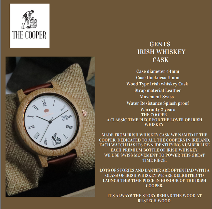 Irish Whiskey Cask Watch (The Cooper)