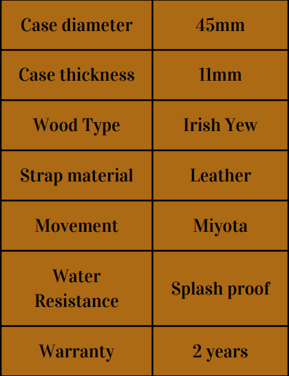 Gents Irish Yew Wood 