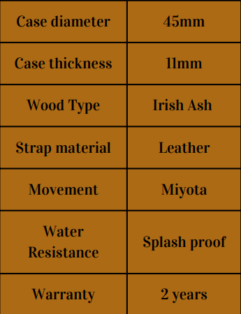 Gents Irish Ash Watch 