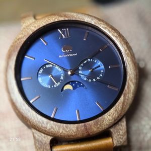 Gents Irish Elm Moon Face Watch 