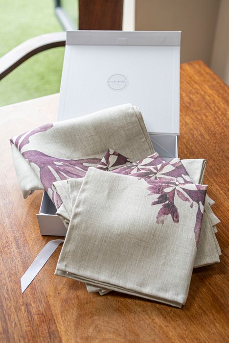 Purple Dulse Dinner Napkin Irish Linen 40 x 40cm