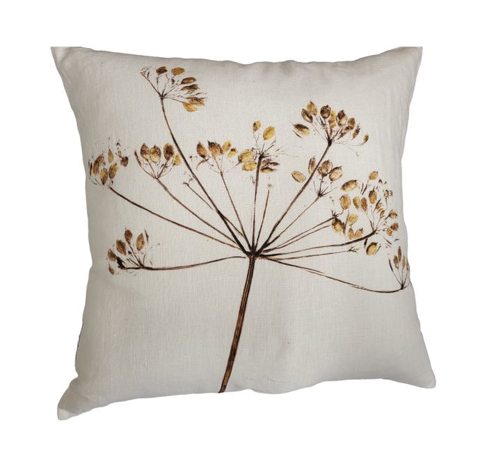 Cow Parsley Cushion Irish Linen 50 x 50cm