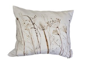 Coastal Seedhead Cushion in Sepia Irish linen 60 x 50cm