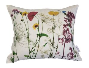 Colourful Wild Meadow Cushion Irish Linen 60 x 50cm