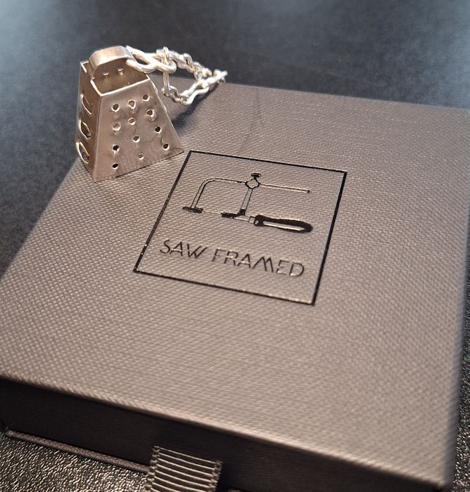 Handmade Sterling Silver Cheese Grater Pendant - Limited Edition