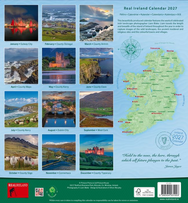 Large Real Ireland Calendar 2027