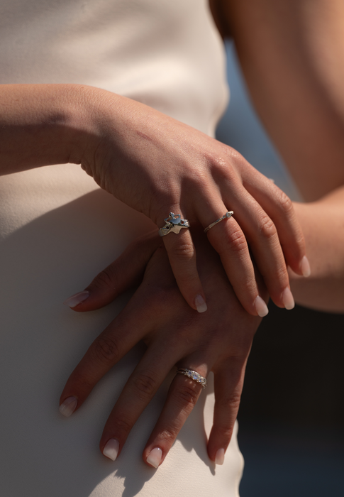 Three Stone Moonstone Ring | The Gorse Bush