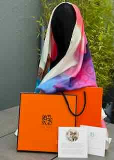 Silk Satin Scarf- She will always be with you