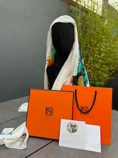 Silk Satin Scarf -Summer in Dublin