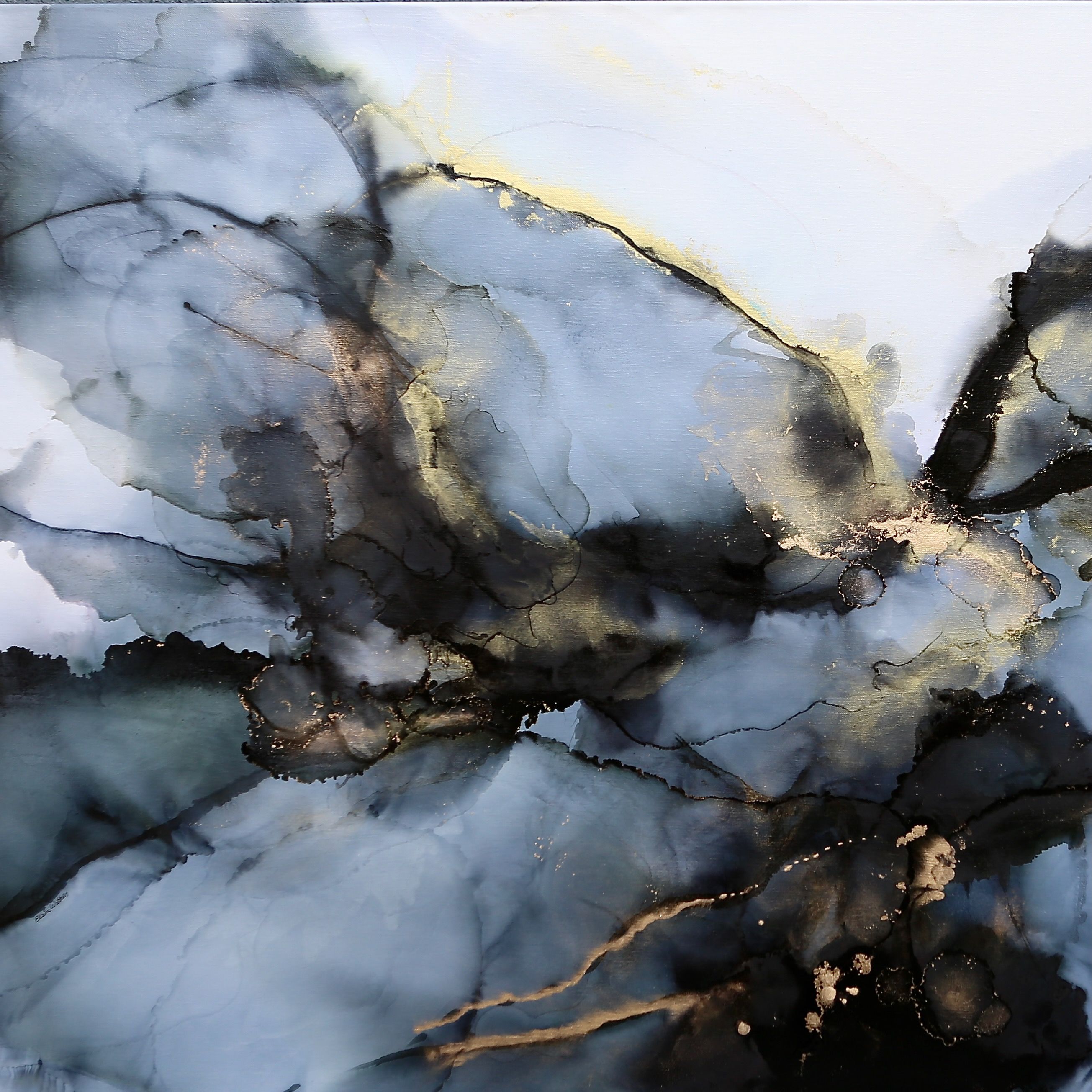 Fine Art Framed Print -Marble Storm