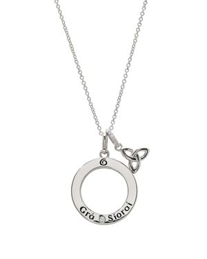 Sterling Silver Gra Trinity Necklace