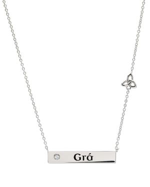 Sterling Silver Gra Trinity Necklace