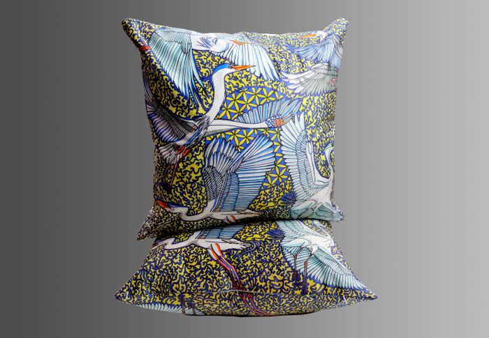 Herons & Great Egrets Soft Velvet Cushion