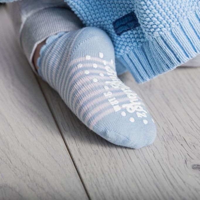  Non-Slip Stay On Organic Cotton Baby and Toddler Socks
