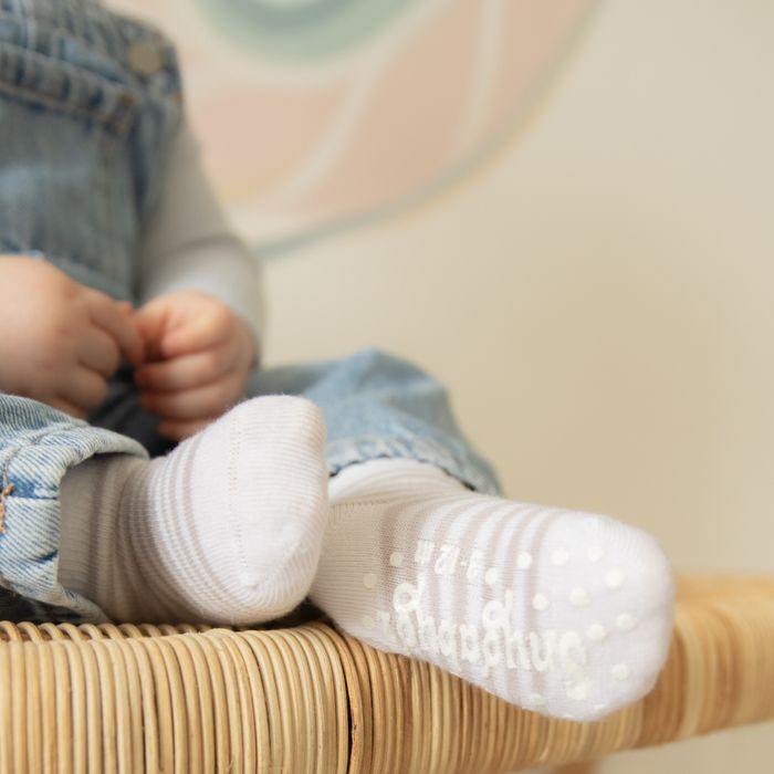  Non-Slip Stay On Organic Cotton Baby and Toddler Socks