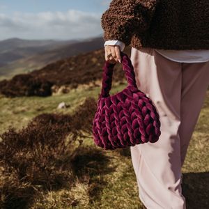 mini Velvet Cake Bag Plum