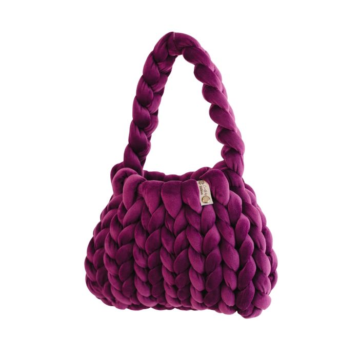 mini Velvet Cake Bag Plum