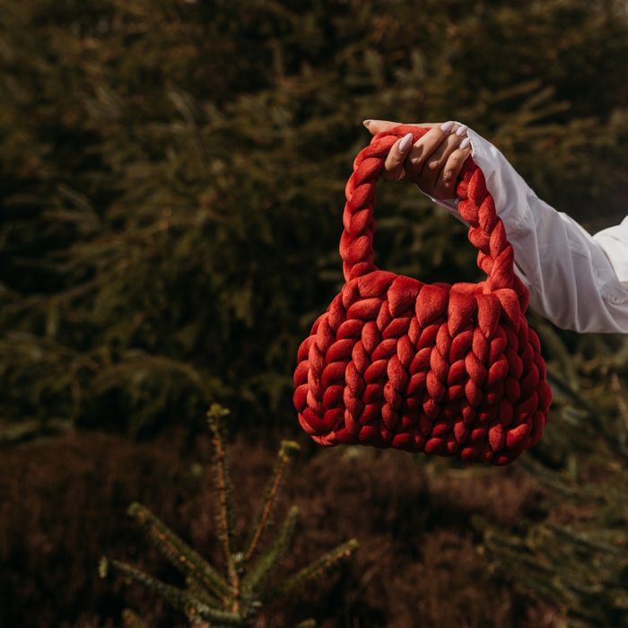 Mini velvet Cake Bag Burgundy