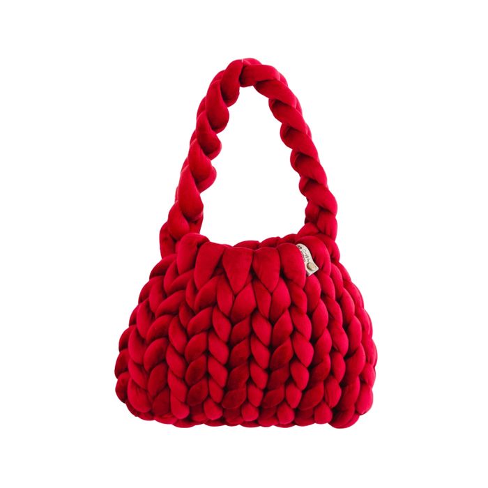 Mini velvet Cake Bag Burgundy