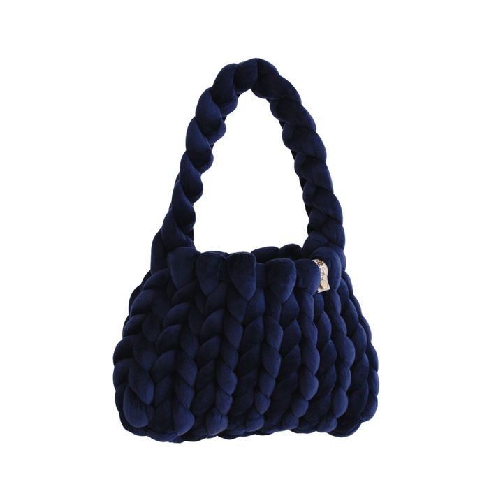 Mini Velvet Cake Bag Navy
