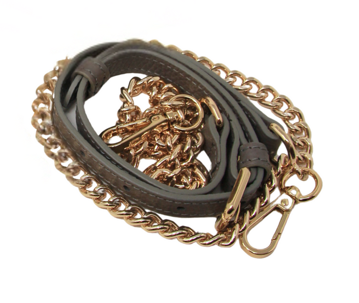 Luxe Leather & Chain Strap