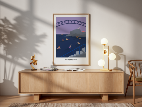 The Forty Foot - Illustrated print
