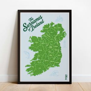 The Surnames of Ireland - Print - Spailpín - A4 Print
