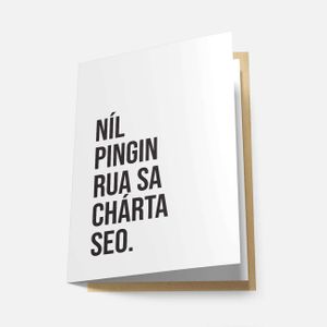 Níl Pingin Rua Sa Chárta Seo - Greeting Card