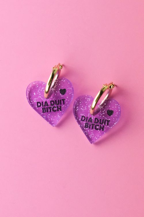 Dia Duit Hoop Earrings