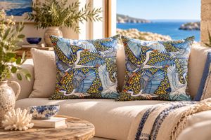 Herons & Great Egrets Soft Velvet Cushion