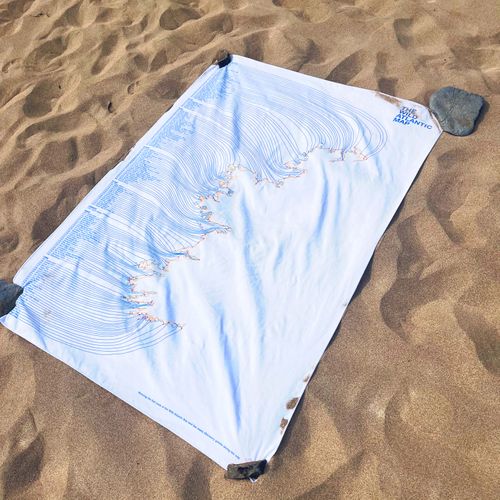 Wild Atlantic Map Beach Towel