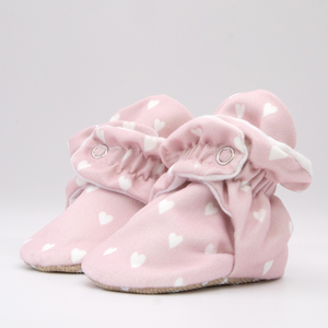 Pink Booties with Hearts