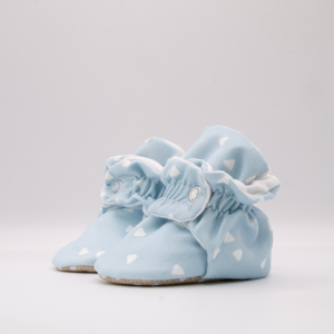 Blue Booties with Hearts