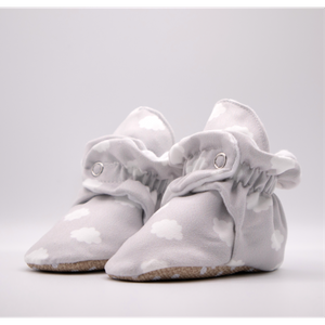 Light Grey Booties with Clouds